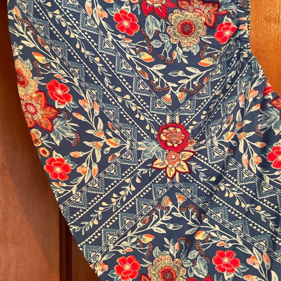 Women’s Cornflower Blue Floral Off the Shoulder Maxi Dress - Picture 3 of 9